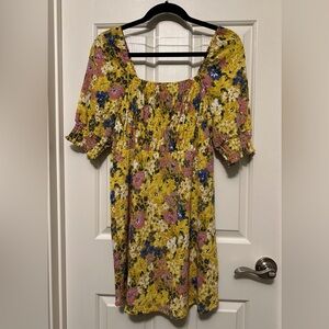 NWT SANCTUARY Size Small Yellow Floral Print Boho Dress
